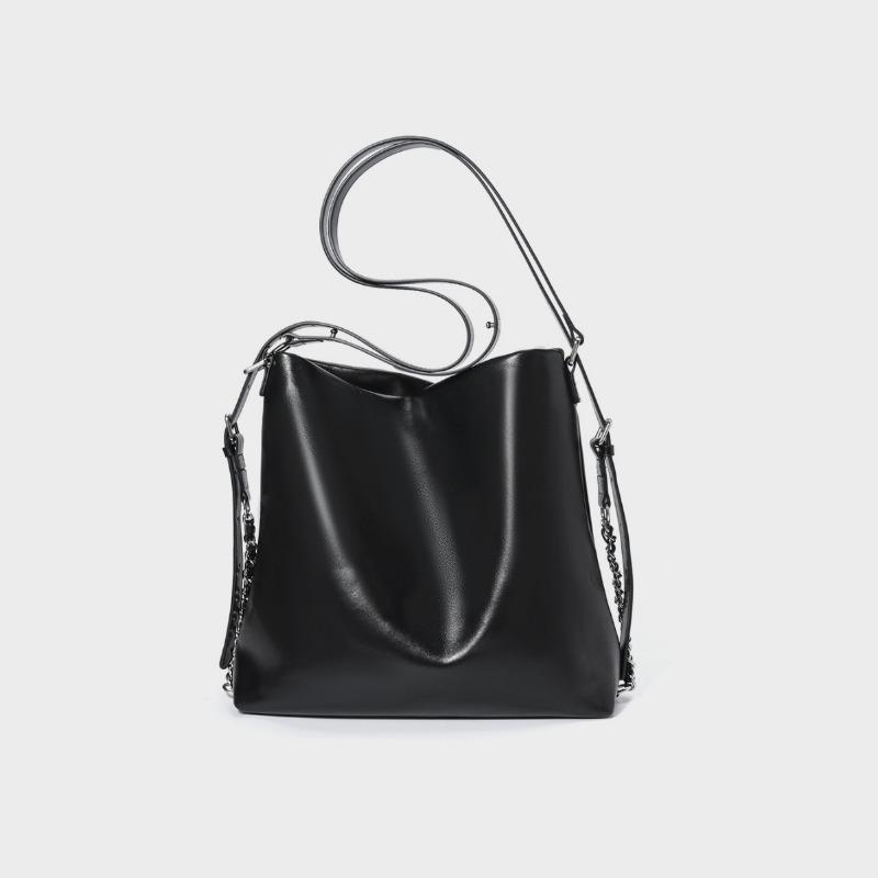 

Міський рюкзак великої місткості з м якої шкіри Модна одноплечова сумка Повсякденна універсальна сумка-тоут чорний