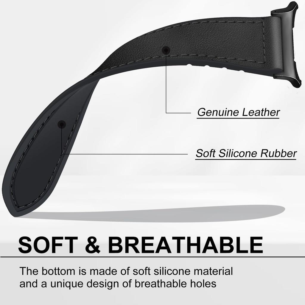 Leather Silicone Watch Band for Samsung Galaxy Watch 7 Ultra 47mm Magnetic Watchband for Samsung Galaxy Ultra 47mm Watch Straps