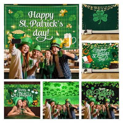 Happy St .Patrick 'S Day Tapestry Photography Backdrop Room Decor Aesthetic Party Decorations For Bedroom Wall Decoration Boho Art