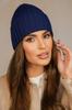 Women' Hat 100% Merino Wool Navy Blue - Ume