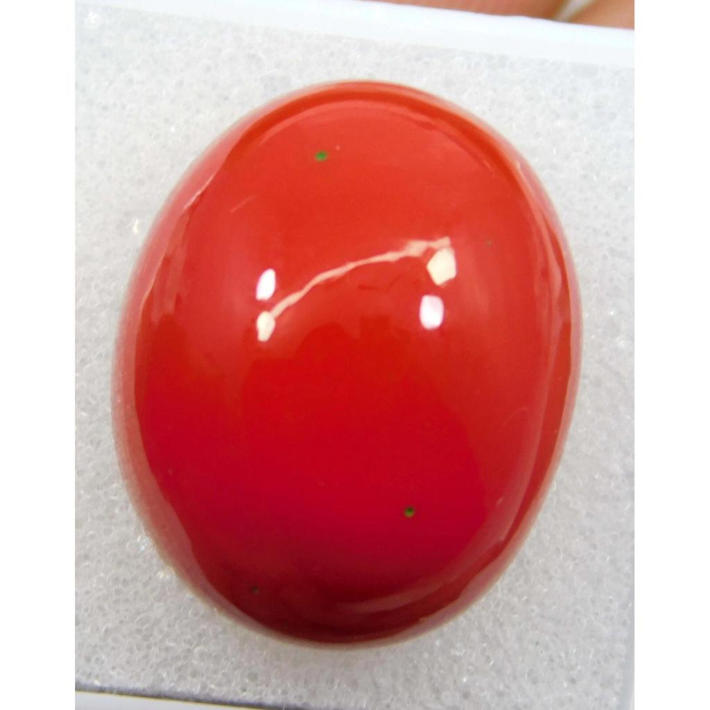 AAA+ Natural Red Coral 32.25 CT Oval Cabochon Cut Italian Loose Gemstone
