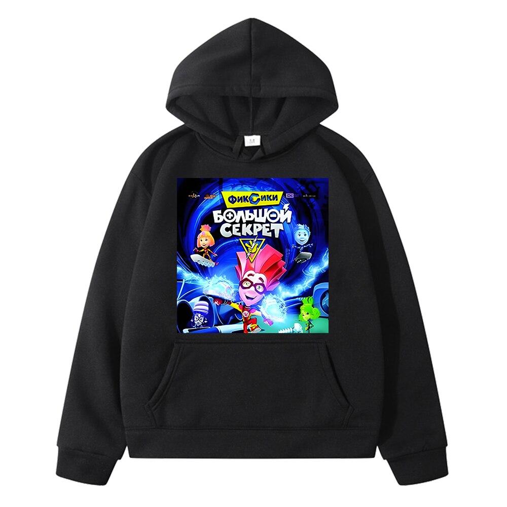

Толстовка «Фиксики», детская одежда, толстовка с капюшоном в стиле аниме для девочек, y2k sudadera, одежда для мальчиков, флисовый пуловер, осенняя повседневная детская одежда