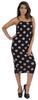 Womens Sexy Spaghetti Strap Dress Printed Bodycon Club Party Midi