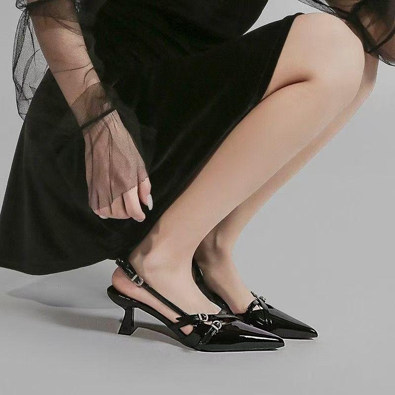Fashion Women's High Heels Sandals Designer Pointed Thin Heels Sandals Fashion Banquet Party Shoes 2025 Summer Mules Shoes Women's Pumps