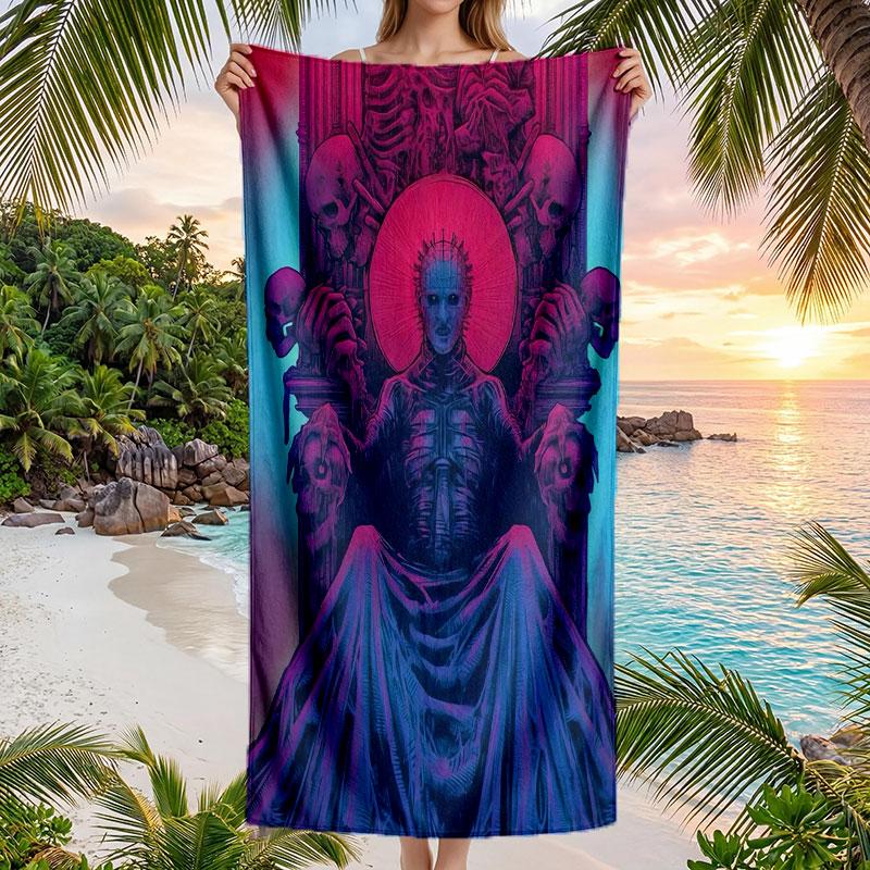 Large Beach Towel Quick Dry Absorbent Towel For Beach IndoorHellraiser Pinhead