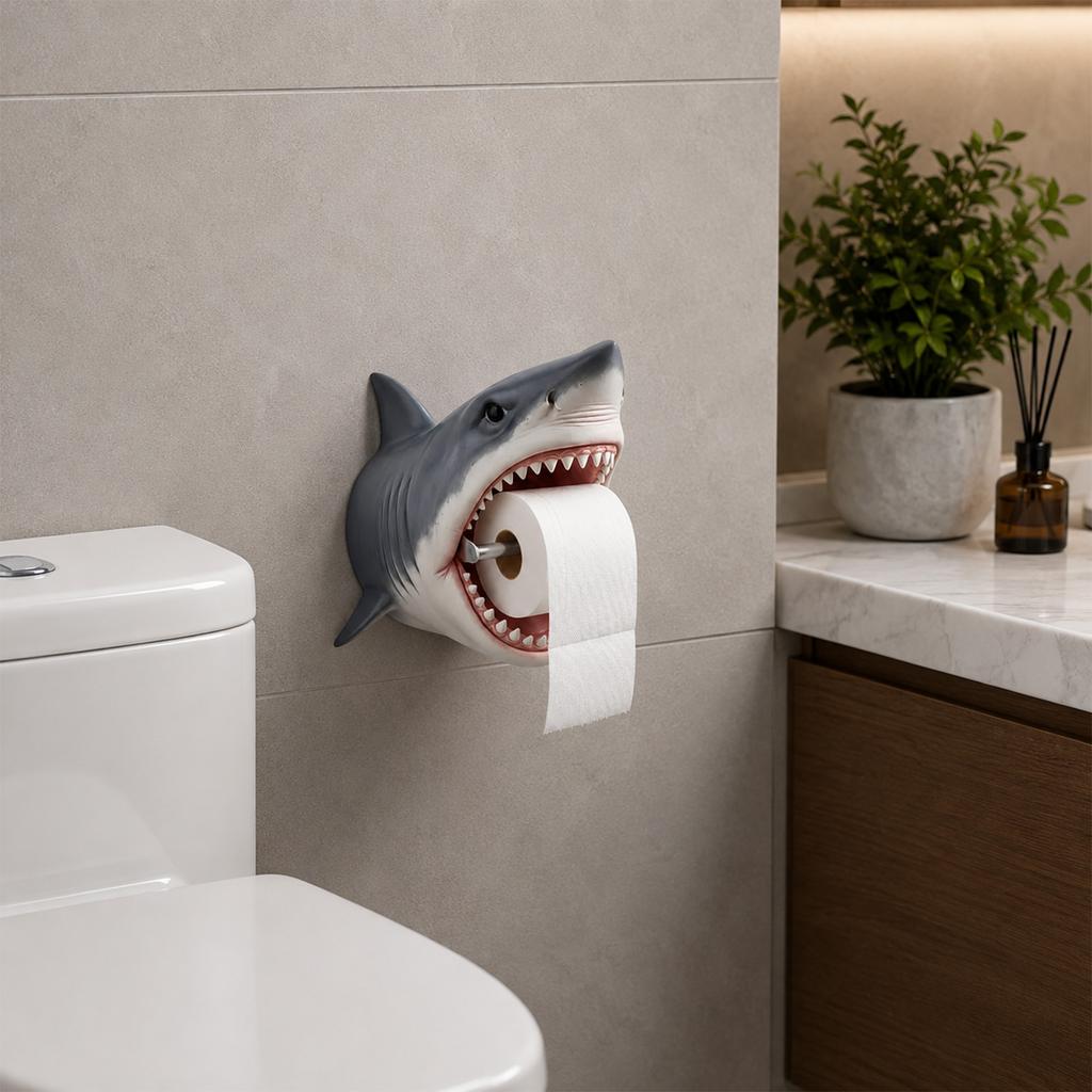 3D Printed Toilet Holder Bathroom Tissue Dispenser Wall Mounted Theme Home Decor for Restroom Kitchen Storage