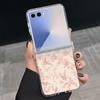 Magnetic Phone Case For Samsung Galaxy Z Flip 7 FE 7 6 5 4 Flip7 Flip6 Flip5 For Magsafe Artistic Flower Painting Clear PC Cover