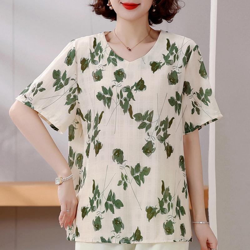 4XL-8XL Übergröße Elegante Blusen für Damen Sommerkleidung Übergroße Oberteile Frau Lässige Kurzarmhemden