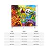 Funny Gaming Geometric Dash Video Game Knitted Blanket Velvet Geometry Dash Soft Throw Blankets for Bedding Couch Bedspread
