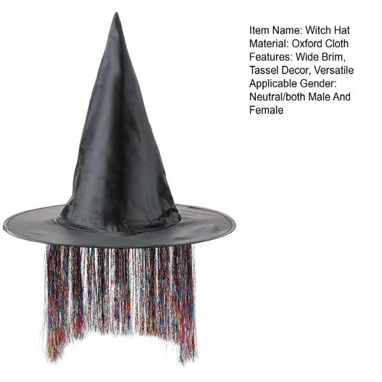 Women Witch Hat Dark Mysterious Style Oxford Cloth Witch Hat