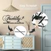 Family Where Life Begins, Love Never Ends - Black Metal Wall Sign, Iron Crafts, Hanging Wall Art, Home Décor, and Wall Sticker