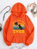Best Cat Dad Ever Pattern Womens Hoody Hip Hop Fleece Hoodies Pocket Loose Y2K Clothes Casual Autumn Multicolor Pullover