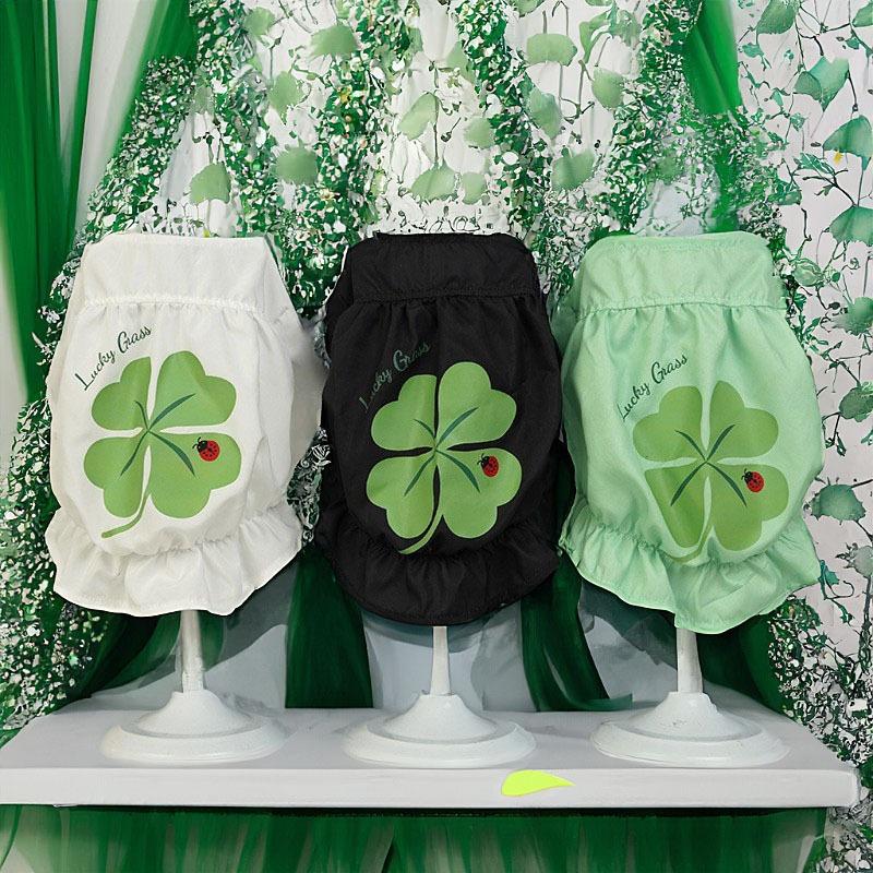 Pet Clothes Coat St. Patrick's Day Dog Cat Irish Spring Summer Clover Green Festival