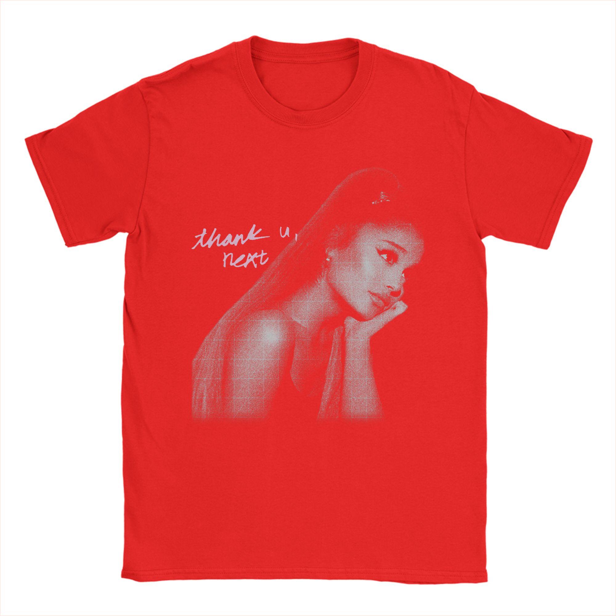 

Официальные футболки Ariana Grande Thank U для мужчин Хлопок Потрясающая футболка Круглый вырез Футболки Топы с коротким рукавом Новое поступление S