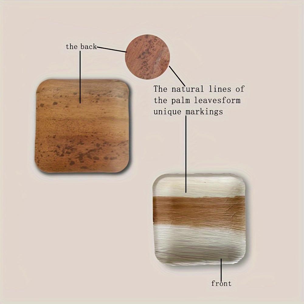 

Круглый 6 дюймов - Стиль бамбука (40 шт.), Устойчивая, Декоративная и Компостируемая Посуда 40pcs