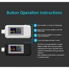 Type-C USB Tester 4-Digit Color Monitor 4-30V Volt Meter Current Power Detector Compatible w/ QC2.0/3.0/PD/Samsung Fast Charging