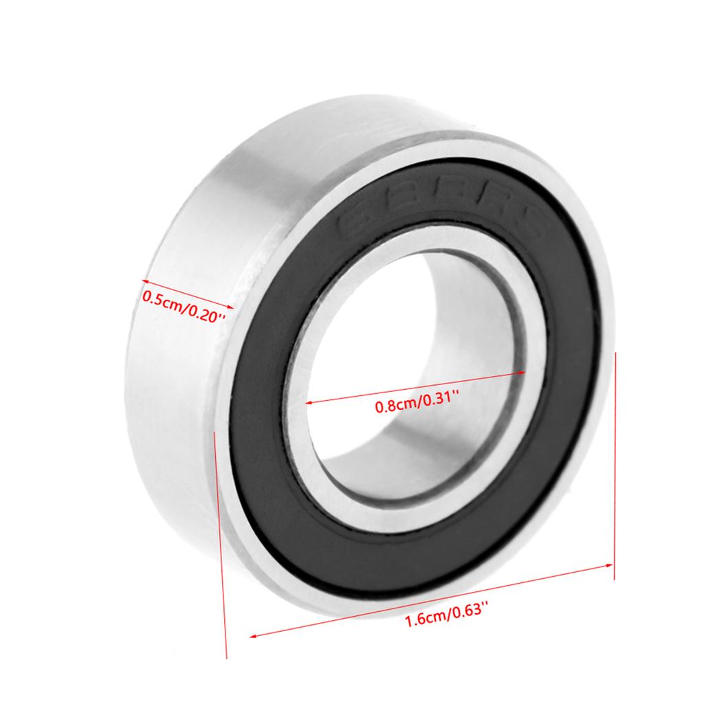 10PCS 688-2RS 8x16x5 Mm High Quality Miniature Double Rubber Seal Deep Groove Ball Bearing