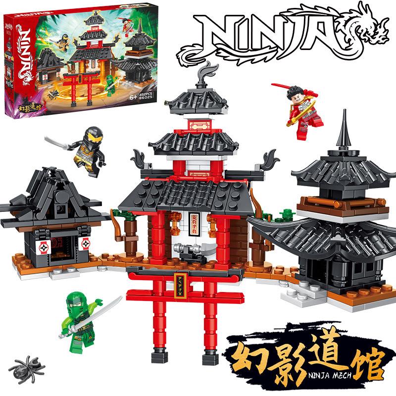 Temple Motorcycle Building Blocks Toy for Kids, Includes Lloyd Kai Minifigures and Weapons, Creative Gift for Boys