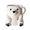 Polar Bear Ice Cream Cup Holder 3D Printed Cute Animal Ices Creams Cooler Container Leak-Proof Ice Pint Holder