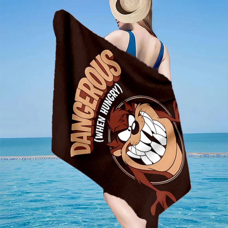 Tasma-nian In Action Beach Towel, Super Soft Microfiber, Gift for Her/Him, Birthday, for Pool, Beach, Travel, Home Decor Fan gifts