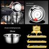 Bol Multiusage en Acier Inoxydable pour Mélanger, Laver, Cuisiner et Pétrir - Grand, Conception à Bord Roulé pour Usage en Cuisine