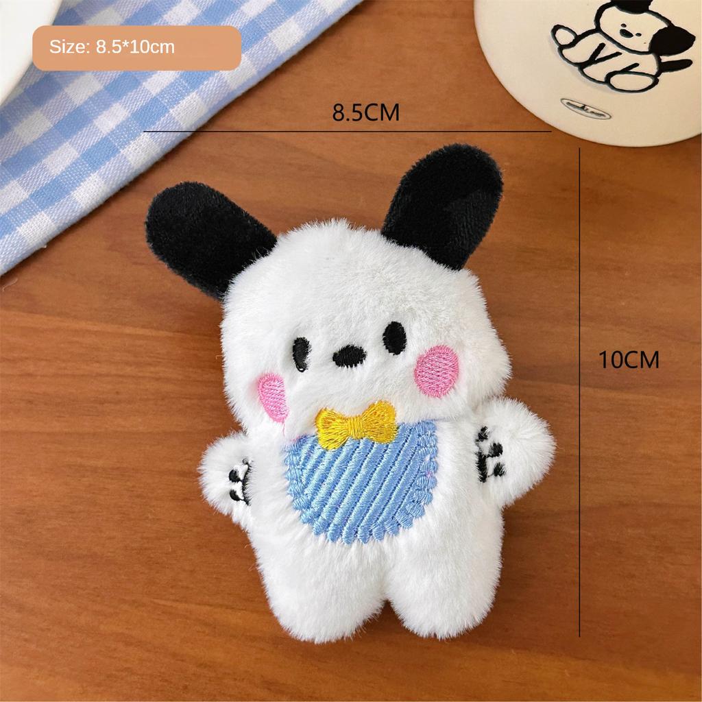 2/4 Pezzi Bambola Cane Peluche Cartone Animato Spilla Cane Orso Decorazione Zaino Studente Sciarpa Accessori Abbigliamento