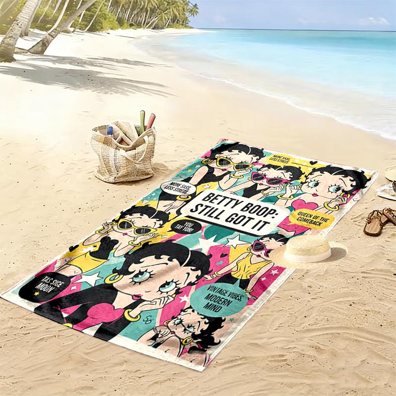 Betty Boop Beach Towel, A Must-have for Any Perfect Trip, Perfect Birthday, Holiday Gift For Family and Friends