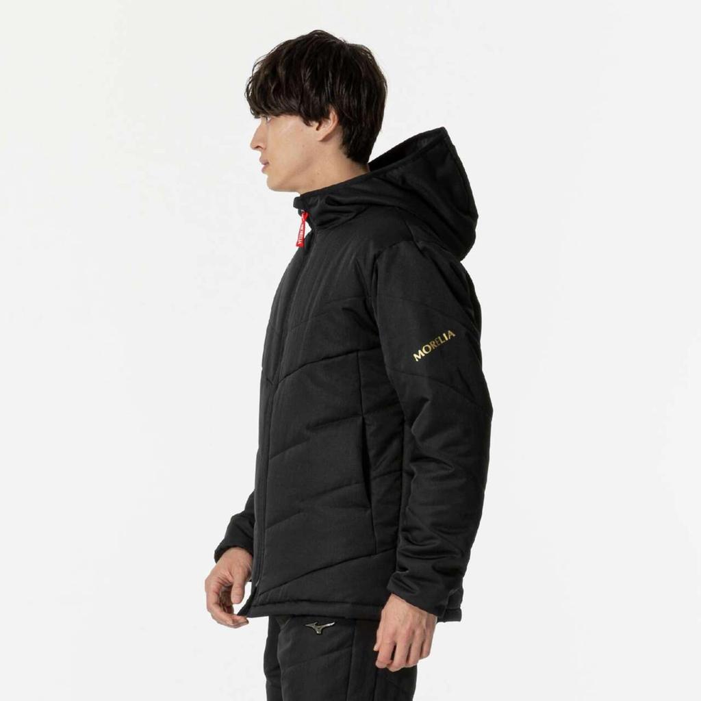 Mizuno Morelia Padded Warmer P2MEB501 Jacket, Water-Repellent, Black,