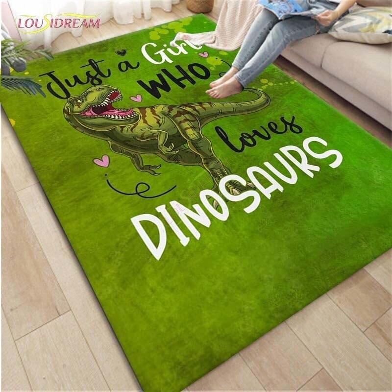 Jurassic Park Dinosaur Pattern Carpet Anti-Skid Area Floor Mat Rug Non-slip Mat Dining Room Living Room Soft Bedroom Carpet