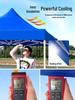 3x3m Double Layer Waterproof Sunshade Canopy with Four-Legged Frame for Outdoor Use