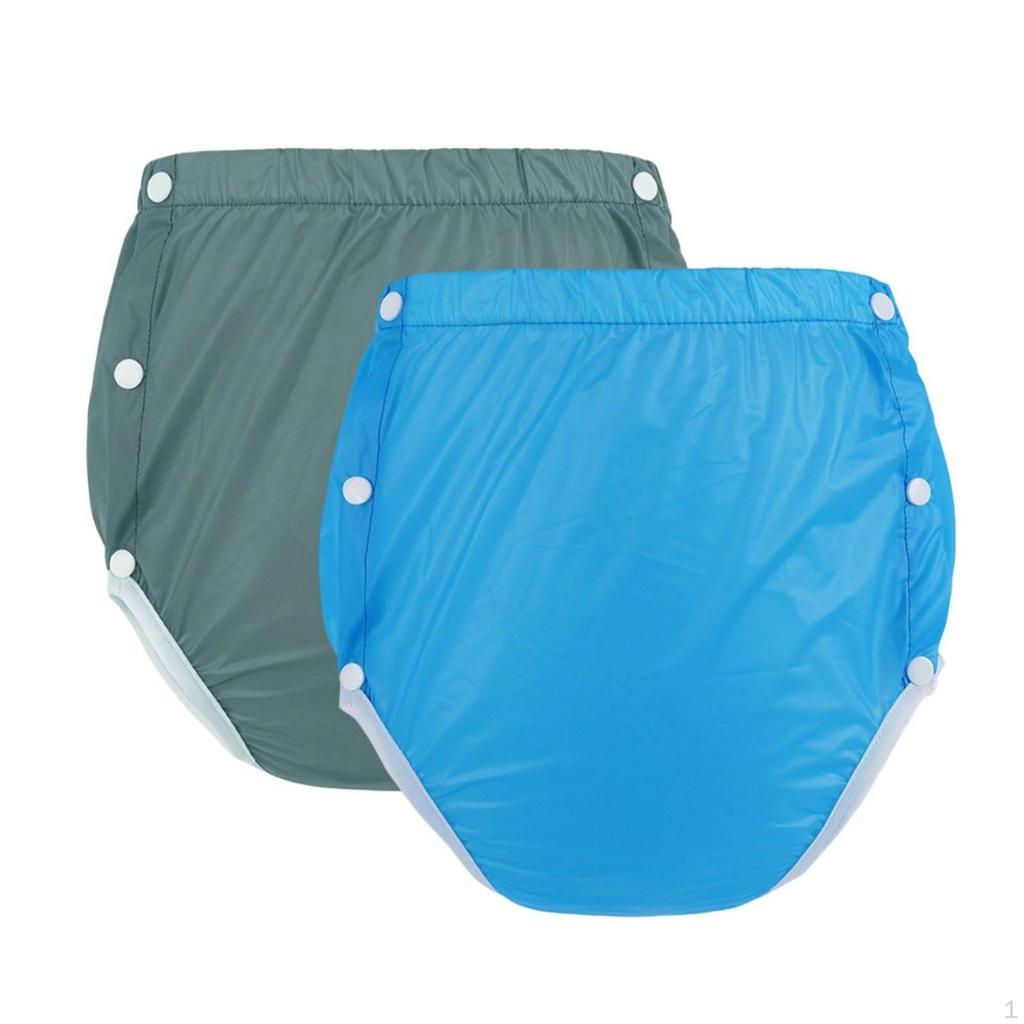 Adult Diaper Cover with Waterproof TPU Layer Washable Pants Fasteners Adjustable