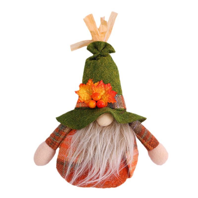 Thanksgiving Faceless Old Man Gnome Doll Pendant - Harvest Festival Decor