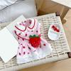 Lovely Strawberry Pet Outfit Fashion Small Pet Dress Eye Catching Pet Dress for Fashion Small Dogs and Cats