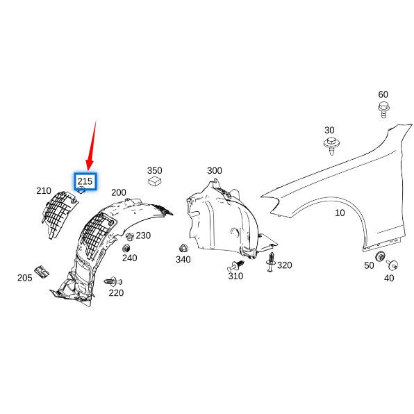 MB C-Class W205 Knob Lining