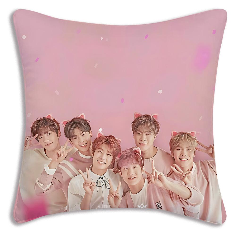 Cool Fashion Singer Korean Wave Pillow Covers Cartoon Sofa Decorative Home Double-sided Printing Short Plush Cute Cushion Cover