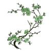 Large Chinese-Style Plum Blossom Flower Embroidery Patches: Green, Red, Blue, White & Pink - Clothing Accessories