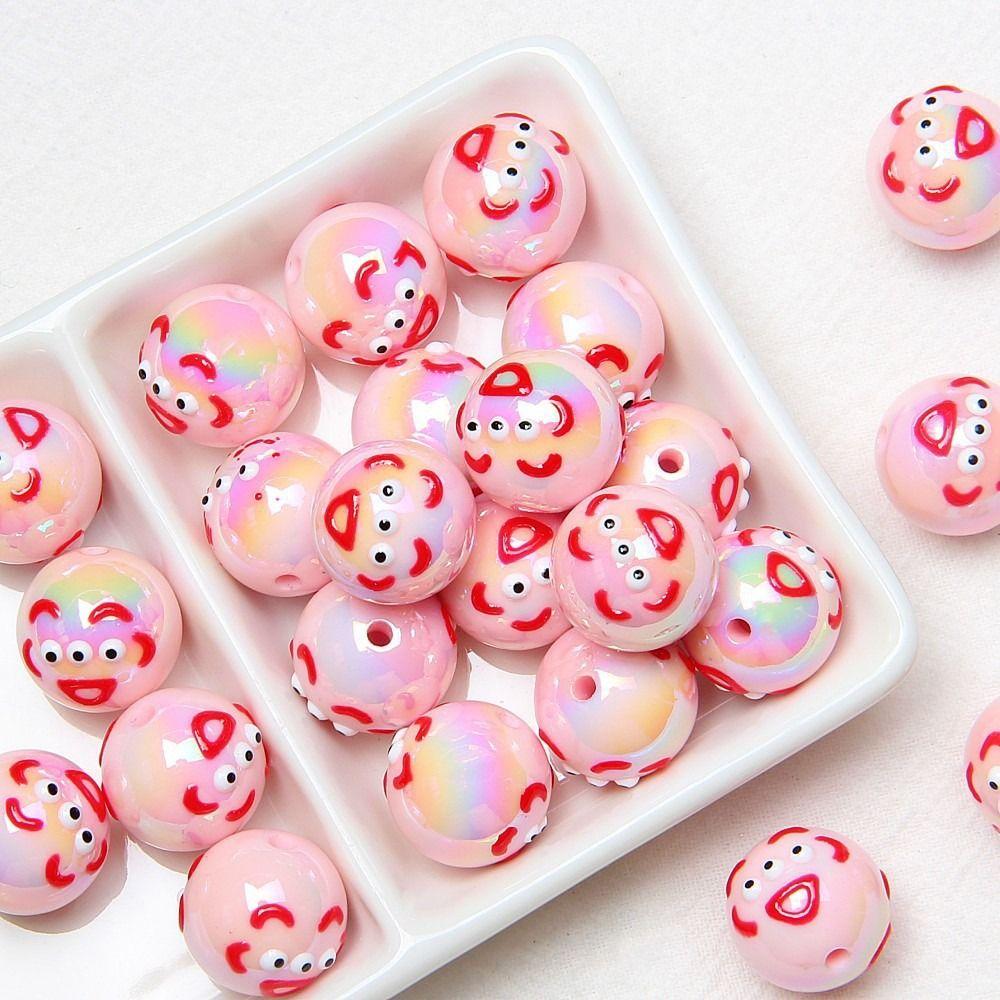 10 ks Akrylové Halloweenské Korálky pro Výrobu Šperků Kreslené Ručně Kreslené Akrylové Korálky Ručně Vyráběné DIY