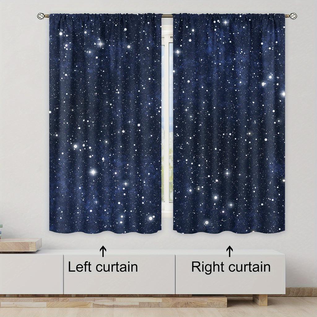 Cartoon Weltraum Astronaut Vorhänge 2 Stück Fensterdekoration für Schlafzimmer Büro Küche Wohnzimmer Heimdeko Raumdekoration