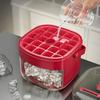 2-in-1 Press-Release Ice Cube Tray with Storage Bin 48-Cavity Double-Layer Ice Maker for Freezer BPA-Free Ice Storage Container for Home Camping Party