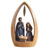 Nativity Resin Figurine Set: Father, Mary, Baby Jesus - Tabletop Craft Gift