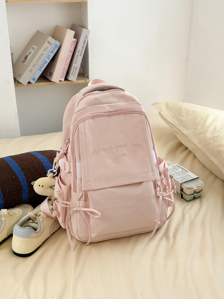 Cream Style High Aesthetic and Large Capacity Backpack for Women, Middle and High School Students, Backpack for College Students