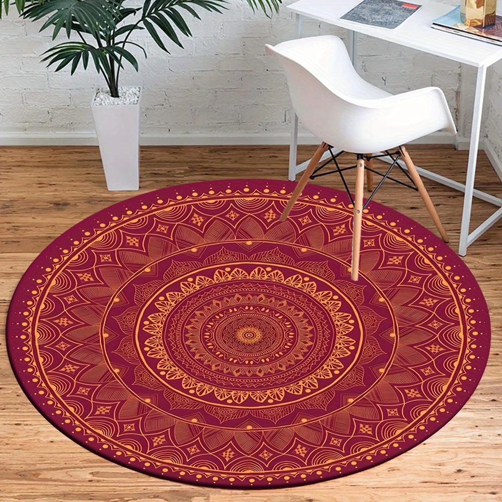 

1pc Retro 7295547979 Pattern Round Floor Mat, Non-slip for Living Room Bedroom Chair Carpets Home Decor Gifts, Home Decor Room Decor Outdoor 80cm by 80cm