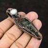 Seraphinite Copper Pendant Copper Wire Wrapped Pendant Gemstone Designer Jewelry Moonstone Pendant Handmade Jewelry Seraphinite Gift For Mom