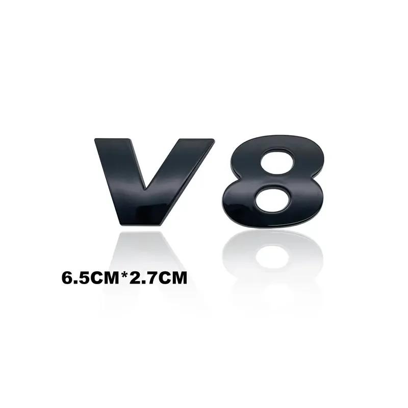 SVLHP1 ABS Electroplated Car Sticker V6 V8 Emblem Tail Badge Decal For VW Touareg TDI Car Accessories