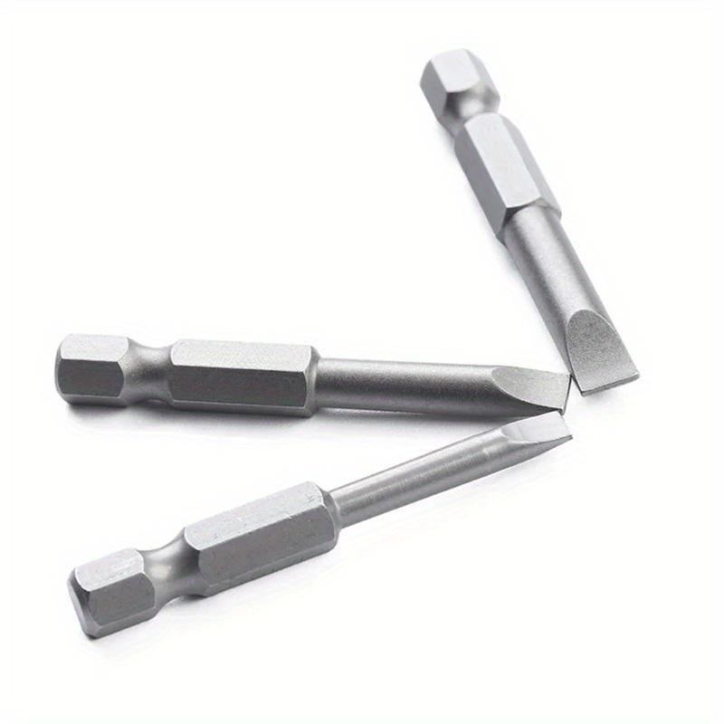 7 Stück 50 mm Flachkopf Schlitzspitze Schraubendreherbit 1/4 Zoll Sechskant Magnetische Schraubendreherbits Handwerkzeuge S2 2.0 2.5 3.0 4.0 4.5 5.0 6.0