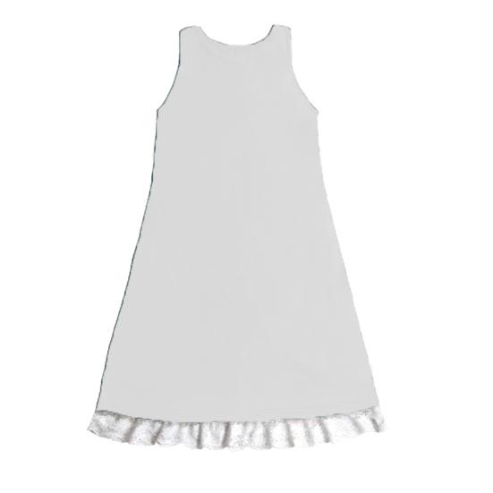 Vestito Estivo da Donna con Tasche Laterali Bordo in Pizzo Linea ad A Senza Maniche Girocollo Monocolore Mini Abito Estivo Corto per Spiaggia Appuntamenti Uso Quotidiano