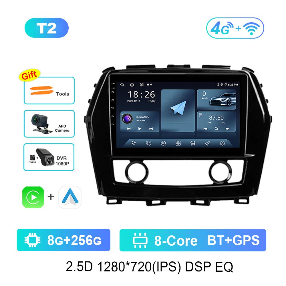 DSP Stereo Navigation GPS Android OS 9'' for Nissan Maxima A36 2015 - 2020 BT Car Radio Multimedia Player WiFi Touch Screen 4G