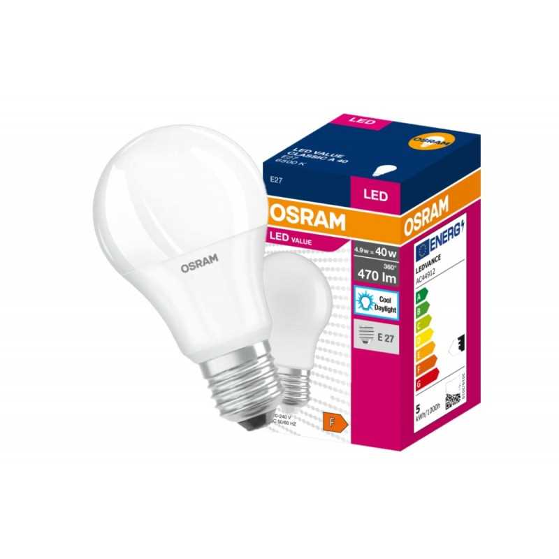 Żarówka A60Led E27 Osram 4,9W 6500K