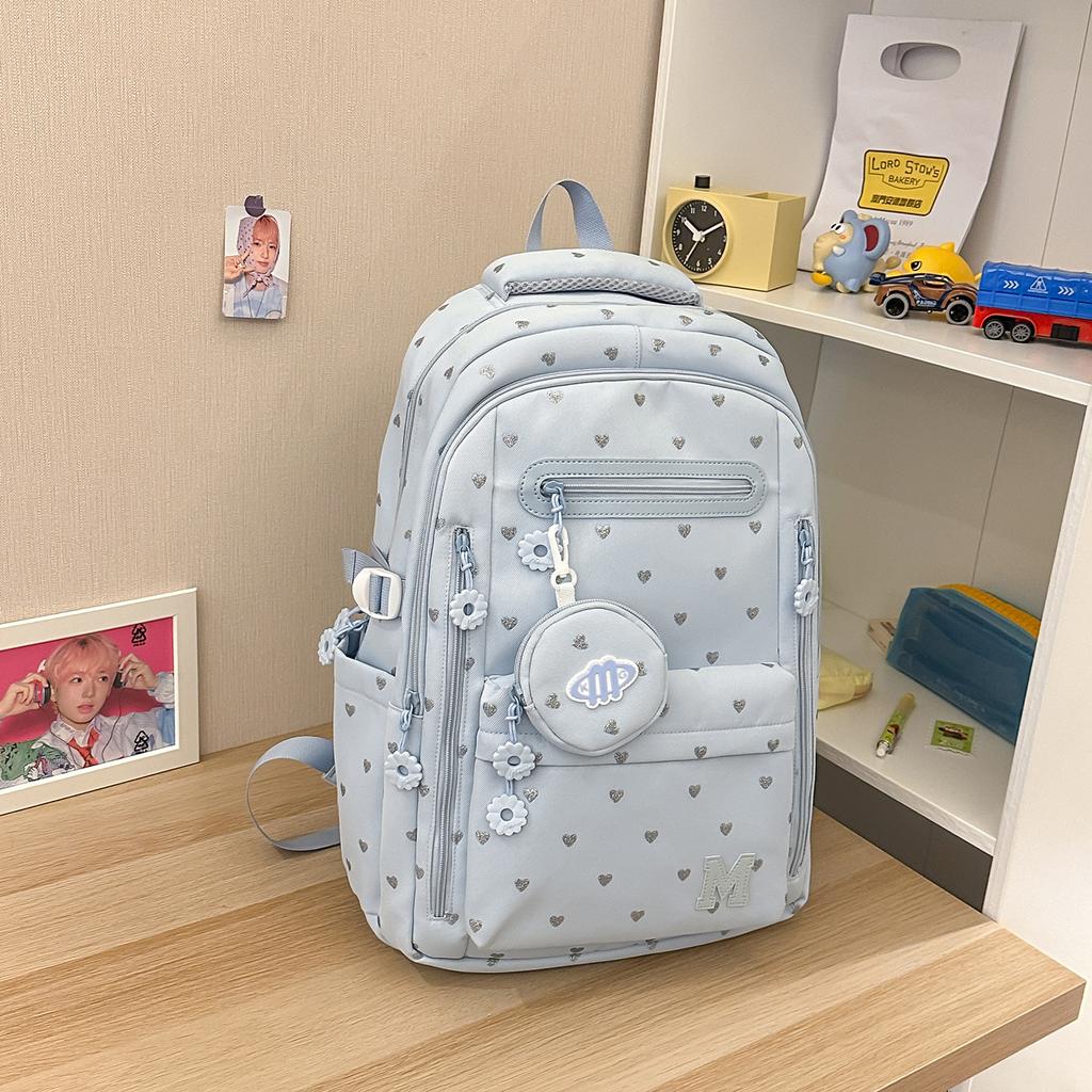 Schoolbag, Korean style INS new collegiate style backpack, niche for middle and high school students, casual lightweight travel large-capacity 