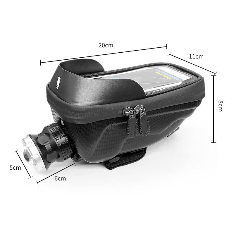 GEETHA Bicycle Handlebar Phone Bag with Light